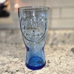 McDonalds Coca-Cola Style Blue Glass Tumbler 1961 Vintage Style (2003) Cup